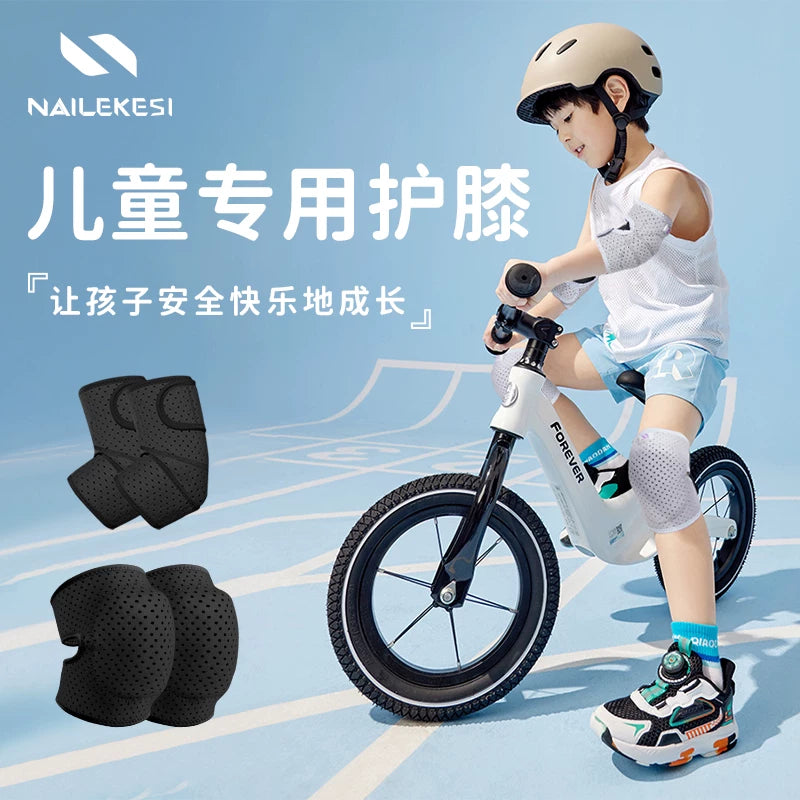 Kids' Cycling Protective Gear Set: Knee Pads, Elbow Pads, and Gloves for Bicycles, Scooters, and Balance Bikes