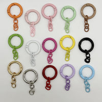 Candy Color Spring Ring Chain Set with Painted Spring Clasp for DIY Crafts & Bag Charms