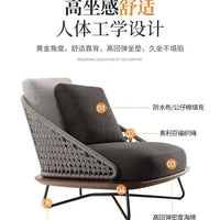 Outdoor Rattan Wicker Patio Furniture Set with Coffee Table for Balcony Garden Villa Hotel