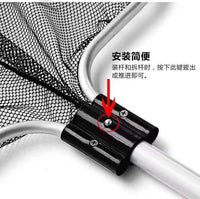 28mm Aluminum Alloy Fishing Landing Net with Thickened Pole for Aquarium and Pond