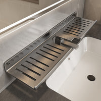 Wall-Mounted Bathroom Shelf for Vanity Mirror and Sink, Punch-Free Installation