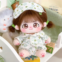Cotton Doll Pajama Dress Set for 20cm Dolls