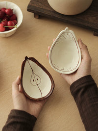 Walnut Market Japanese Style Ceramic High-Footed Yogurt Salad Breakfast Bowl