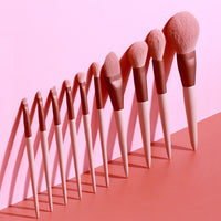 10-12 Piece Soft Bristle Makeup Brush Set with Storage