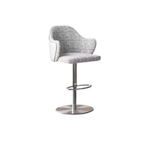 Italian Minimalist Adjustable Swivel Bar Stool with Backrest for Home, Hotel, and Bar
