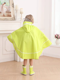 Kids' Japanese Style Lightweight Rain Poncho for Boys and Girls, School Children Raincoat