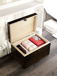Camphor Wood Vintage Storage Box with Lock