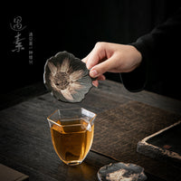 Chinese Zen Lotus Ceramic Tea Strainer Filter Funnel