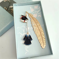 Graduation Season Feather Bookmark Gift Set for Students