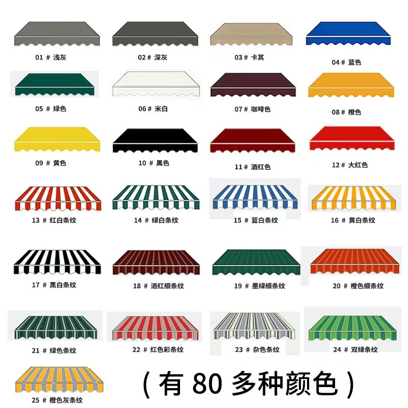 Waterproof UV-Resistant Retractable Awning Fabric for Outdoor Shade and Balcony Replacement