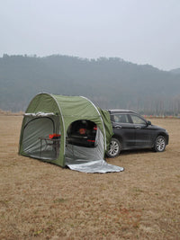 SUV Car Tent with Bicycle Tent Extension, Outdoor Camping Shelter with Mesh and Awning