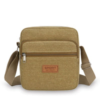 Men's Canvas Shoulder Bag Casual Crossbody Phone Pouch