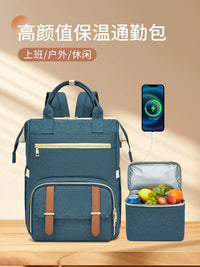 Women's Large Capacity Insulated Lunch Backpack for Work, Picnic & Outdoor Camping