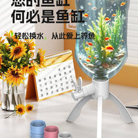 Desktop Aquarium Stand for Small Ecological Fish Tanks - 2024 New Bottom Filter Design for Goldfish & Betta