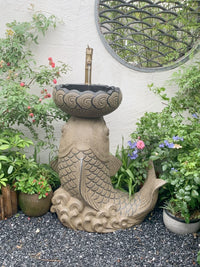 Outdoor Pedestal Sink for Garden and Patio, Freestanding Wash Basin for Villas and Yards
