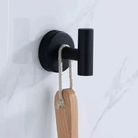 304 Stainless Steel Self-Adhesive Wall Hooks for Bathroom and Kitchen, Punch-Free Round Coat and Hat Hangers