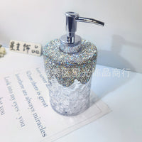 Diamond-Embellished Refillable Pump Bottles for Shampoo, Lotion, and Soap - Portable Travel Size for Hotel Bathrooms