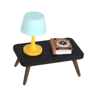 Dollhouse Miniature Table Lamp Book Model Scene Ornament Set