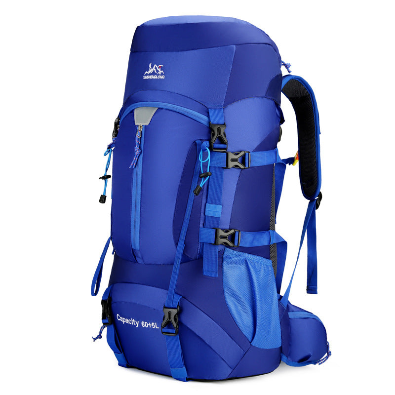 65L Large Capacity Hiking Backpack with Aluminum Frame for Outdoor Travel Camping Trekking