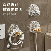 Luxury Self-Adhesive Plug Hooks for Power Strips and Cables - No-Drill Wall Mount Organizers