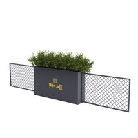 Iron Art Garden Fence Planter Box for Outdoor Landscaping and Decorative Partition