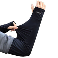 Men's Oversized Sun Protection Arm Sleeves UV Cooling Ice Silk Arm Covers for Summer Outdoor Sports