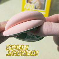 100-Point Extra Large Makeup Sponge Puff for Foundation and Concealer, Super Soft, Washable, Wet/Dry Use