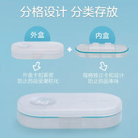 Portable 7-Day Pill Organizer with Dividers for Travel