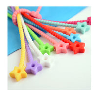 Colorful Silicone Cable Ties for DIY Keychains, Bag Charms, and Cable Management