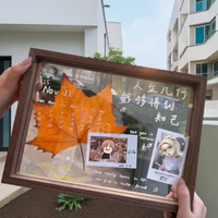 Double-Sided Transparent Photo Frame for Instant Prints & DIY Crafts, Desktop Display for Couples & Gifts