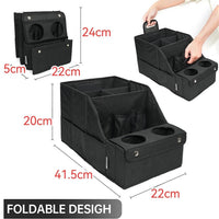 Foldable Car Trunk Organizer with Handles, Large Capacity Multi-Compartment Storage Box for Cars & Trucks