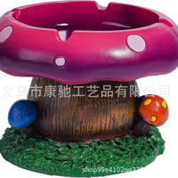 Mushroom Bird Feeder Ashtray Outdoor Garden Decor