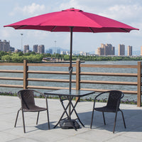 Small Patio Umbrella Water-Filled Base Stand for Outdoor Tables and Chairs