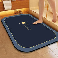 Non-Slip Diatomaceous Earth Bath Mat for Bathroom Floor, Quick Dry and Stain Resistant