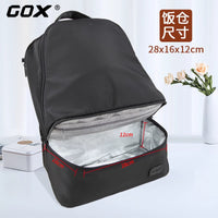 GOX Insulated Lunch Bag Backpack for Women, Aluminum Foil Thermal Bento Box Carrier