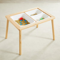 Kids' Multifunctional Activity Table with Foldable Basin, Drawing Board, and Storage for Sand, Water, and Building Blocks
