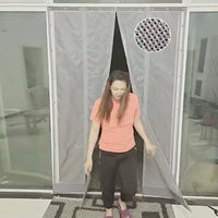 Magnetic Screen Door Curtain for Summer, Self-Closing Mesh with Ventilation