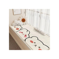 Cartoon Lamb Velvet Bay Window Cushion, All-Season Balcony Mat, Skin-Friendly Bedroom Bedside Rug
