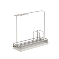 304 Stainless Steel Kitchen Sponge and Dishcloth Drainer Rack for Countertop Sink