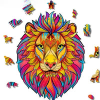 Irregular Wooden Jigsaw Puzzle for Adults and Kids, Stress Relief Brain Teaser Toy