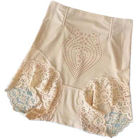 Women's High-Waist Tummy Control Shaper Shorts with Lace Trim