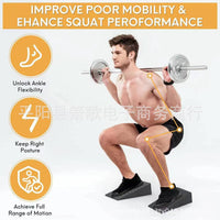 Heavy-Duty Non-Slip Squat Wedge for Weightlifting & Calf Stretching