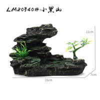 Creative Chinese Style Mountain Aquarium Ornament Resin Craft Decoration