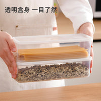 Rectangular Noodle Storage Box with Lid for Spaghetti and Grains, Kitchen Food Container