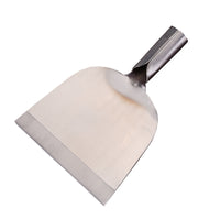 Stainless Steel Chopping Scraper with Wooden Handle for Kitchen and Wall Cleaning