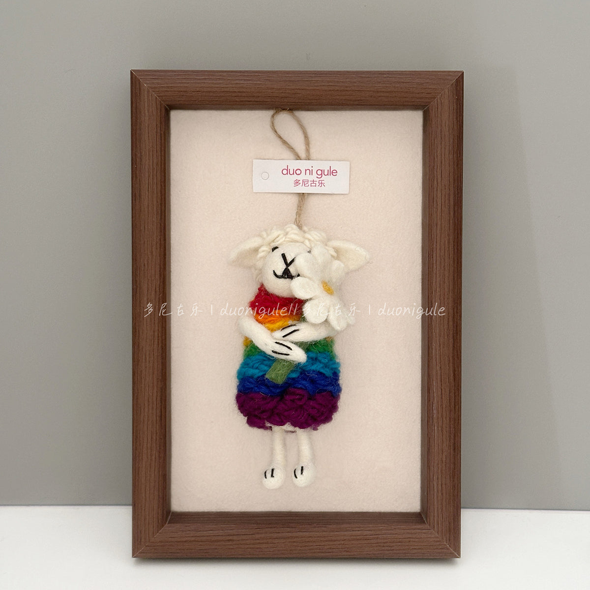 Handmade Felt Wool Lamb Keychain Bag Charm Car Ornament