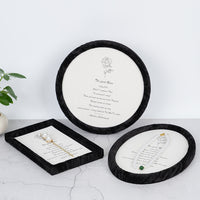 French Rose Fabric Wooden Jewelry Display Tray for Rings Necklaces Earrings