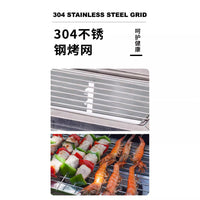 Stainless Steel Portable Folding BBQ Grill for Outdoor Picnic and Home Use, Charcoal Barbecue with Drawer