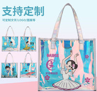 Iridescent Laser Transparent Tote Bag Large Capacity Gift Yoga Cosmetic Storage Bag