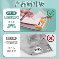 Thickened L-Shaped Mesh Zipper File Bag with Handle for Students, Large Capacity Document Organizer